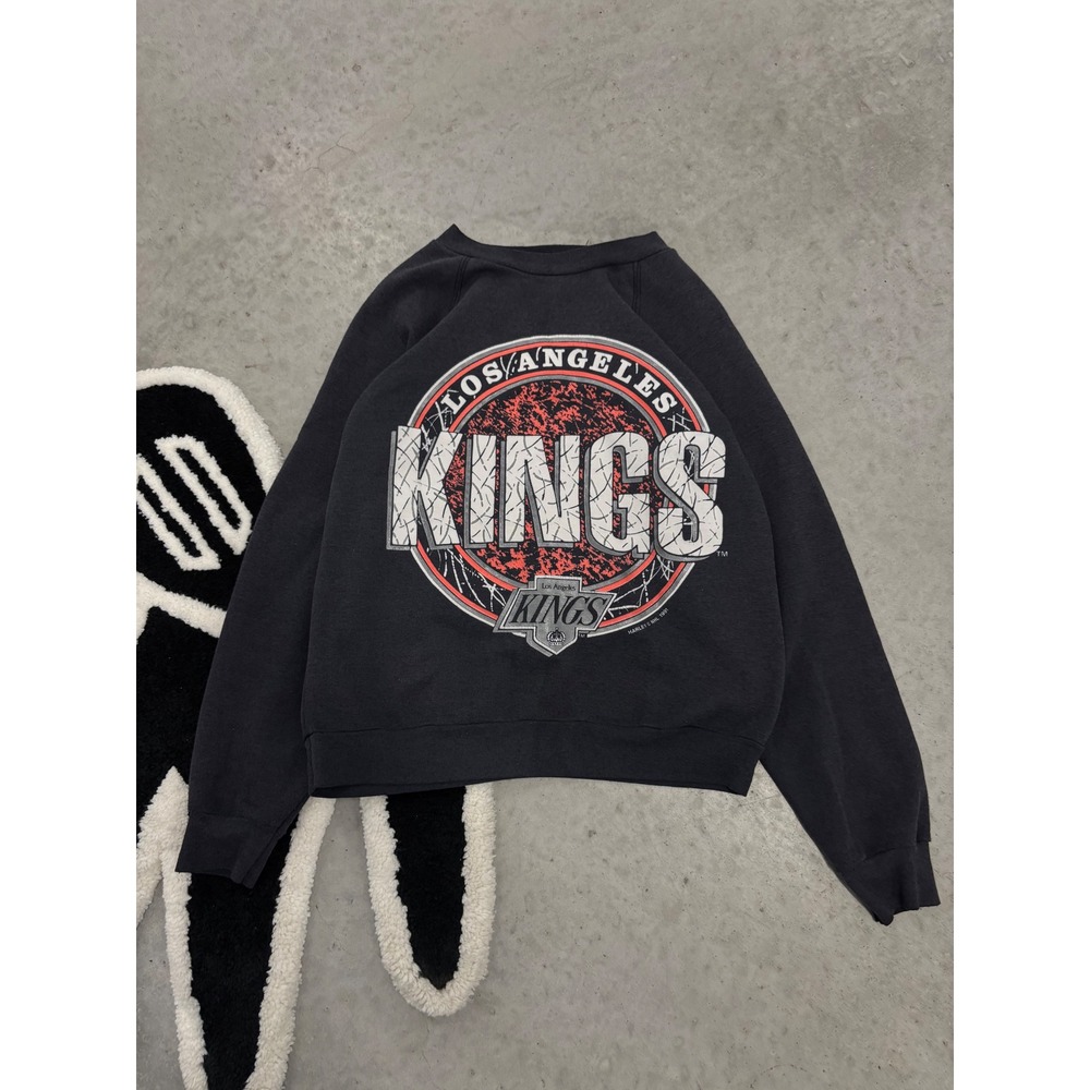 Vintage 1991 Los Angeles Kings NHL Sweatshirt Harley Black Small